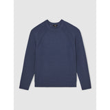 Reiss Foulton Wool-Cashmere Reverse-Seam Jumper in Oceanic Blue