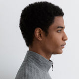 Reiss Funnel Textured Jumper Grey Melange