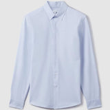 Reiss Greenwich Slim-Fit Button-Down Collar Cotton Oxford Shirt in Soft Blue