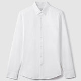 Reiss Greenwich Slim-Fit Button-Down Collar Cotton Oxford Shirt in White