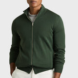 Reiss Hampshire Merino Wool Zip-Through Cardigan In Kale Green