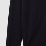 Reiss Hampshire Merino Wool Zip-Through Cardigan in Navy