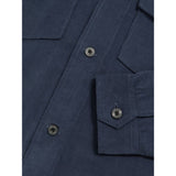 Reiss Kai Cotton Corduroy Twin-Pocket Overshirt in Airforce Blue