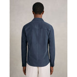 Reiss Kai Cotton Corduroy Twin-Pocket Overshirt in Airforce Blue