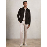 Reiss Kai Cotton Corduroy Twin-Pocket Overshirt in Brown