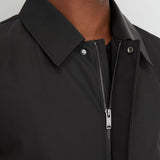 Reiss Lawlen Technical Long Zip-Through Jacket In Black