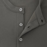 Reiss Long Sleeve Textured Henley Shirt Sage Green