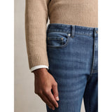 Reiss Maddison Tapered Slim-Fit Jeans in Mid Blue Wash