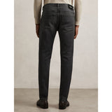 Reiss Maddison Tapered Slim-Fit Jeans in Washed Black