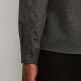 Reiss Mcshane Twin-Pocket Button-Through Overshirt In Charcoal Grey