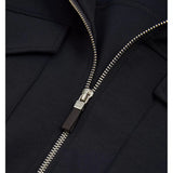 Reiss Medina Interlock Full Zip Jacket In Navy Blue