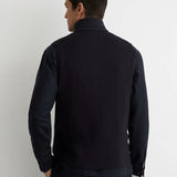Reiss Newford Funnel-Neck Quilted Knit Gilet In Navy