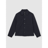 Reiss Parker Lightly-Padded Patch-Pocket Overshirt in Navy
