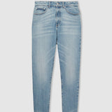 Reiss Rathbone Relaxed-Fit Cropped Jeans In Light Blue Wash