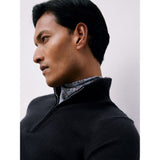 Reiss Royal Atelier 100% Cashmere Half-Zip Jumper in Navy