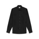 Reiss Ruban Long Sleeve Linen Shirt In Black