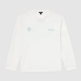 Reiss Short Sleeve Crew Palm Print T-Shirt In White