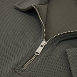 Reiss Short Sleeve Half Zip Polo Sage Green