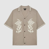 Reiss Short Sleeve Shirt Cuban Champagne