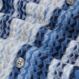 Reiss Short Sleeve Stripe Crochet Shirt