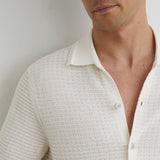 Reiss Short Sleeve Textured Shirt White