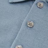 Reiss Trafford Merino Wool Long-Sleeve Polo Shirt In Armour Blue