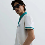 Replay Monte Carlo Country Club Collection Pique Polo Shirt With Print Gardenia