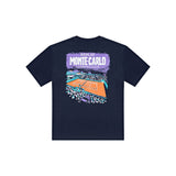 Replay Monte Carlo Country Club Collection T-Shirt with Branded Tennis Print In Navy