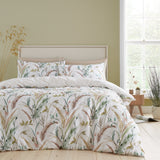 RHS Ornamental Grasses 200 Thread Count Cotton Reversible Double Duvet Cover Set with Pillowcases Natural