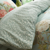 RHS Rose Garden 200 Thread Count Cotton Reversible Single Duvet Cover Set with Pillowcase Green