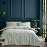 RHS Rose Garden 200 Thread Count Cotton Reversible Single Duvet Cover Set with Pillowcase Green