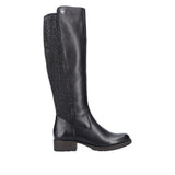 Rieker Knee High Stretch Boot In Black