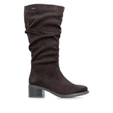 Rieker Ruched Knee High Boot In Espresso