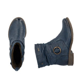 Rieker Ruched Mid Boot In Blue