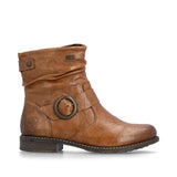 Rieker Ruched Mid Boot In Brown