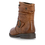 Rieker Ruched Mid Boot In Brown
