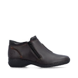 Rieker Zip Low Ankle Boot In Brown