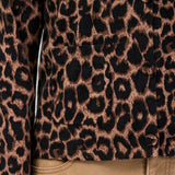 Ro&Zo Cotton And Cashmere-Blend Cardigan In Leopard Print