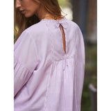 Ro&Zo Crochet-Detail Cotton Blouse In Liac