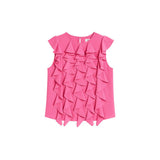 Ro&Zo Frill Front Top in Pink