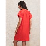 Ro&Zo Gathered-Detail Short Dress In Red