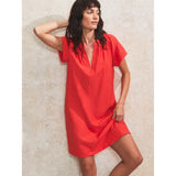 Ro&Zo Gathered-Detail Short Dress In Red