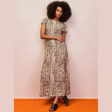 Ro&Zo Leopard Print Seam Detail Midi Dress