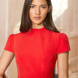 Ro&Zo Mariam Cap Sleeve Maxi Dress In Red