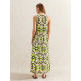 Ro&Zo Mosaic Printed Dress In Green