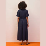 Ro&Zo Navy Elasticated Waist Detail Dress In Navy
