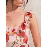 Ro&Zo Poppy-Print Ruffle-Detail Dress In Rosie Pink
