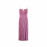Ro&Zo Purple Ditsy Print Keyhole Front Midi Dress