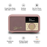 Roberts Revival Petite 2 DAB Radio & Portable Bluetooth Speaker In Dusky Pink