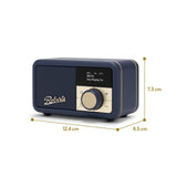 Roberts Revival Petite 2 DAB Radio & Portable Bluetooth Speaker In Midnight Blue